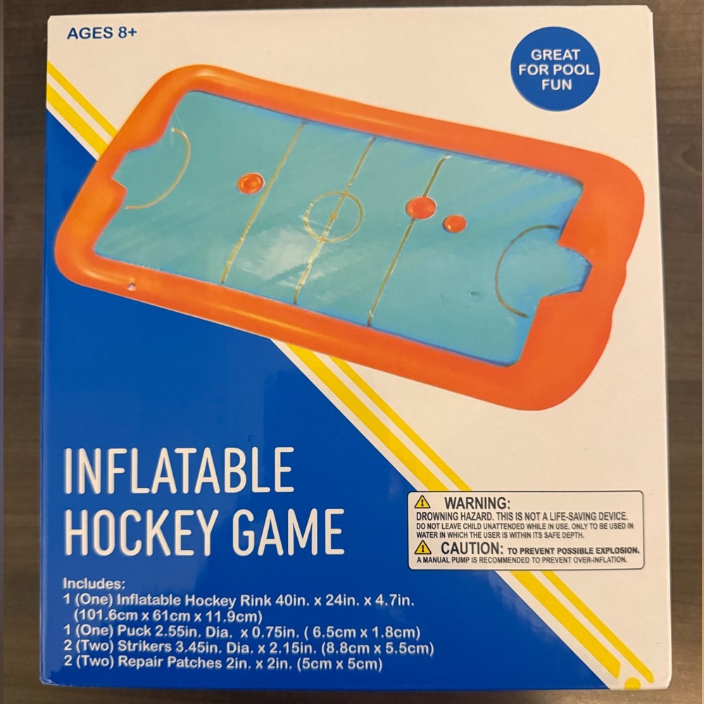 New in box-Inflatable pool‎ air hockey game-new in box